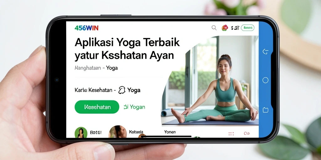 Tampilan antarmuka aplikasi 456WIN yang user-friendly untuk yoga.