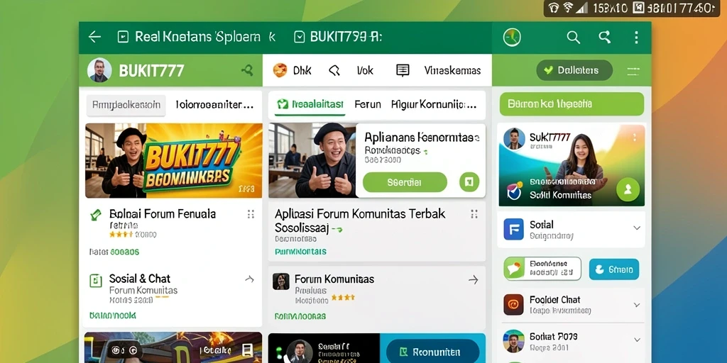 Tampilan antarmuka aplikasi Forum Komunitas BUKIT777.