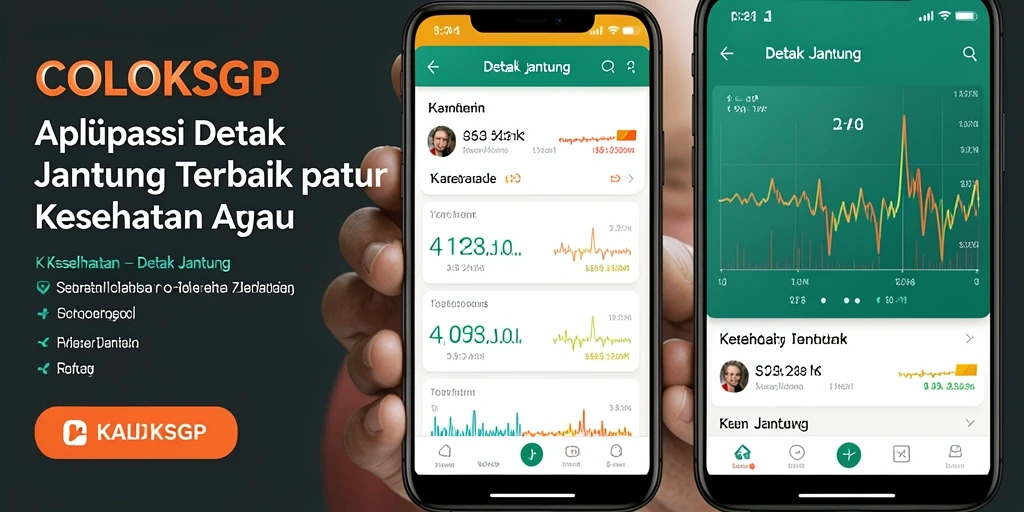 Antarmuka COLOKSGP menampilkan pemantauan detak jantung secara real-time.