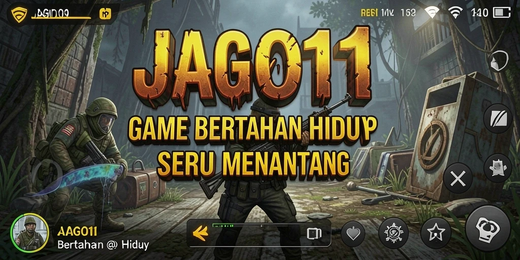 Tampilan antarmuka JAGO11 yang menarik untuk game Bertahan Hidup.