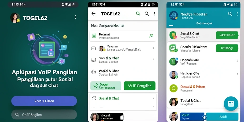 Tampilan antarmuka pengguna TOGEL62 saat melakukan VoIP Panggilan.