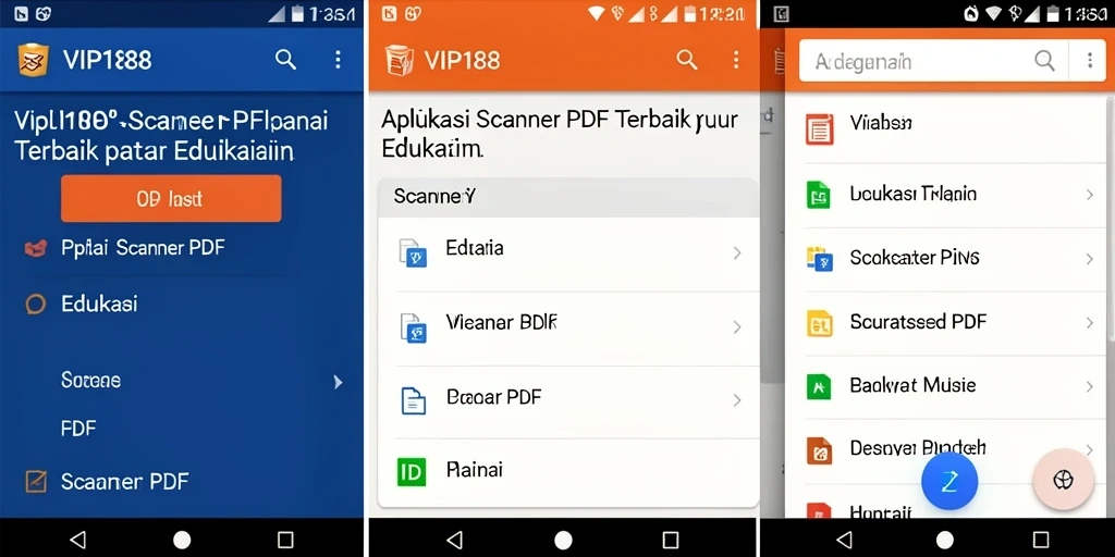 Tampilan antarmuka VIP188 dengan fitur Scanner PDF yang intuitif.