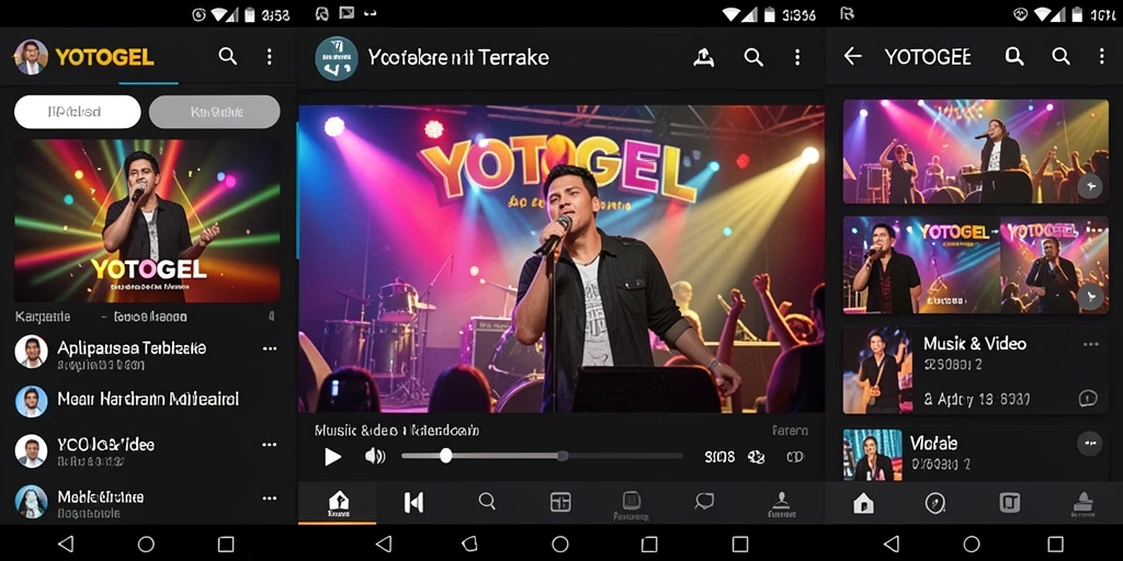 Tampilan antarmuka YOTOGEL dengan berbagai pilihan lagu Karaoke.